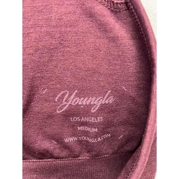 Young LA Women's Padded Halter Sports Bra Medium Maroon Color Activewear - Picture 4 of 6